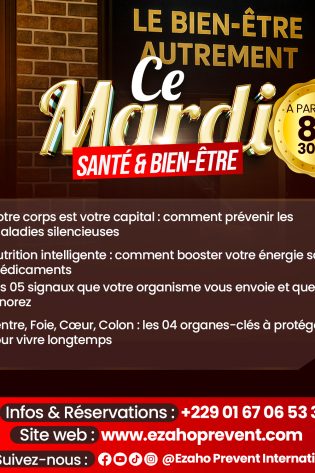 Conférence Santé & Bien-Être – Ce Mardi