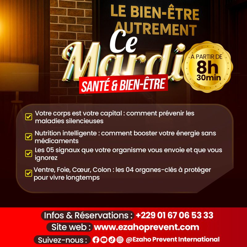 Conférence Santé & Bien-Être – Ce Mardi