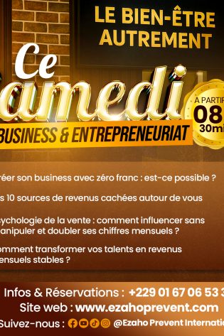 Conférence Business & Entrepreneuriat – Ce Samedi